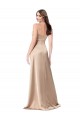 Formal Silky Satin Bridesmaid Dress / Prom Dress with Draped Surplice Bodice Brisbane