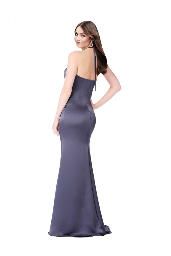 Fit and Flare Formal Silky Satin Bridesmaid Dress / Prom Dress Brisbane