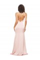 Full Length Ruched Formal Silky Satin Bridesmaid Dress / Prom Dress with Low Back and High Split Brisbane