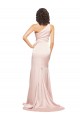 Full Length One Shoulder Long Formal Silky Satin Bridesmaid Dress / Prom Dress with High Split Brisbane