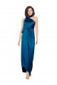 High Halter Neck Formal Silky Satin Bridesmaid Dress / Prom Dress with Sash Overlay and Side Split Brisbane