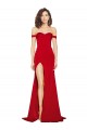 Off the Shoulder Sweetheart Bustier Style Formal Silky Satin Bridesmaid Dress / Prom Dress with Side Split Brisbane
