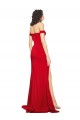 Off the Shoulder Sweetheart Bustier Style Formal Silky Satin Bridesmaid Dress / Prom Dress with Side Split Brisbane
