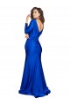 Deep V-Neck Long Sleeves Formal Silky Satin Bridesmaid Dress / Prom Dress Brisbane