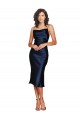 Cocktail Length Sleeveless Spaghetti Straps Cowl Neckline Formal Silky Satin Bridesmaid Dress / Prom Dress Brisbane