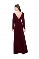 Long Sleeves Spandex Bridesmaid Gown with Front Slit Brisbane