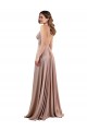 Long A-Line Plunge V-Neckline Formal Spandex Bridesmaid Dress / Prom Dress with Slit Brisbane