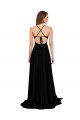 High Slit Open Back Long Formal Spandex Bridesmaid Dress / Prom Dress with Lined Crossover Bust Brisbane