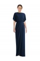 Open Back Short Sleeves Draped Tulip Skirt Maxi Spandex Bridesmaid Dress / Prom Dress Brisbane