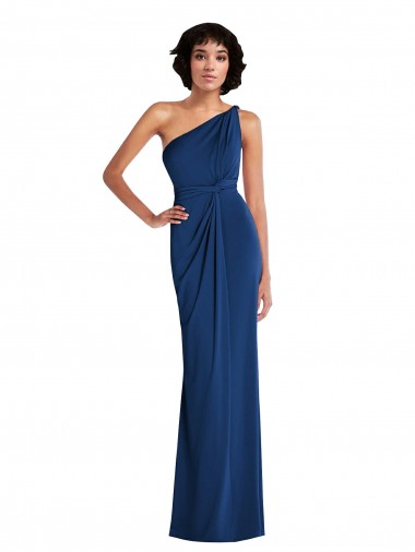 Grecian Inspired One Shoulder Twist Draped Maxi Spandex Bridesmaid Dress / Prom Dress Brisbane