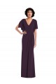 Faux Wrap Split Sleeves Formal Maxi Spandex Bridesmaid Dress / Prom Dress with Cascade Skirt Brisbane