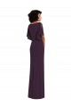 Faux Wrap Split Sleeves Formal Maxi Spandex Bridesmaid Dress / Prom Dress with Cascade Skirt Brisbane