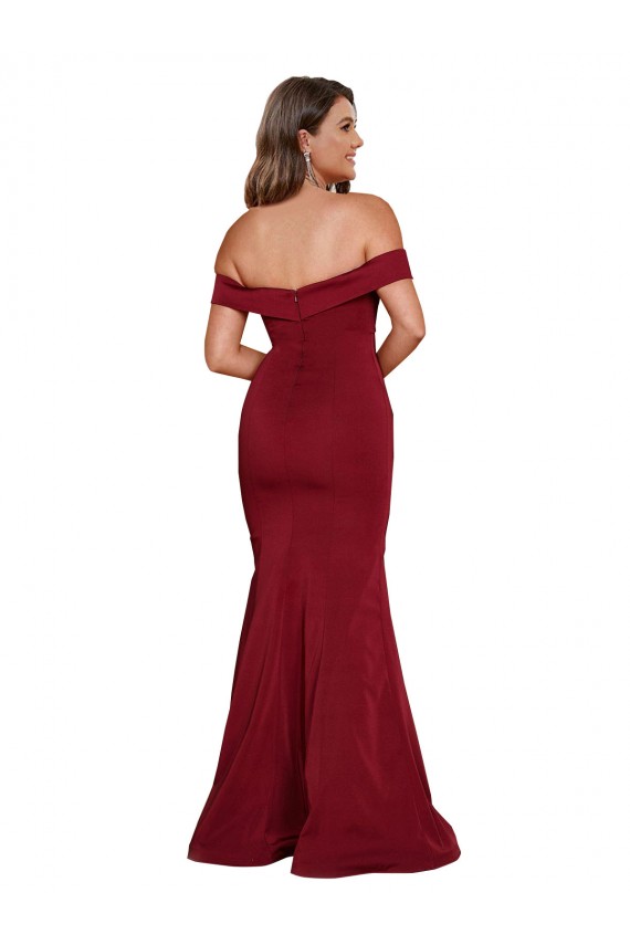 Off Shoulder Sleeves Sweetheart Neckline Long Formal Spandex Bridesmaid Dress / Prom Dress Brisbane