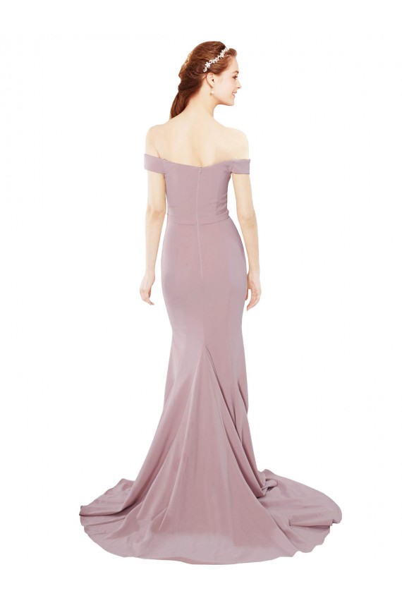 Off the Shoulder Mermaid Long Sweep Train Bridesmaid Dress / Prom Dress Brisbane