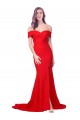 Criss Cross Full Length Long Formal Crepe Bridesmaid Dress / Prom Dress with Side Split Brisbane