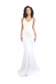 Fishtail Shape Spaghetti Straps Open Back Formal Crepe Bridesmaid Dress / Prom Dress with Ruffles Brisbane