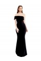 Asymmetrical Draped Off the Shoulder Banded Formal Crepe Bridesmaid Dress / Prom Dress Brisbane
