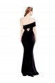 Asymmetrical Draped Off the Shoulder Banded Formal Crepe Bridesmaid Dress / Prom Dress Brisbane