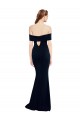 Off the Shoulder Fitted Formal Crepe Bridesmaid Dress / Prom Dress with Back Cut Out Brisbane