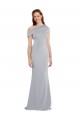 Off the Shoulder Asymmetrical Mermaid Formal Crepe Bridesmaid Dress / Prom Dress Brisbane