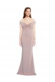 Knotted Off the Shoulder Formal Crepe Bridesmaid Dress / Prom Dress with Cut-Out Back Brisbane