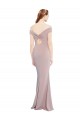 Knotted Off the Shoulder Formal Crepe Bridesmaid Dress / Prom Dress with Cut-Out Back Brisbane