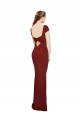 Cap Sleelves Mermaid Formal Crepe Bridesmaid Dress / Prom Dress Keyhole Back Brisbane