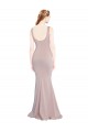 Sleeveless Scoop Neck Fully Lined Formal Crepe Bridesmaid Dress / Prom Dress Brisbane