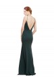 Deep V-Neck and Back Long Formal Crepe Bridesmaid Dress / Prom Dress Brisbane