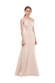 Deep V-Neck and Back Long Formal Crepe Bridesmaid Dress / Prom Dress Brisbane