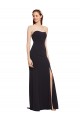 Strapless Bodycon Long Formal Crepe Bridesmaid Dress / Prom Dress with High Slit Brisbane
