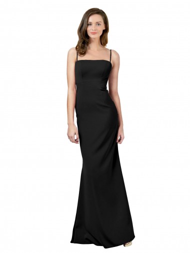 Fit and Flare Slim Formal Crepe Bridesmaid Dress / Prom Dress with Cutout Back Brisbane