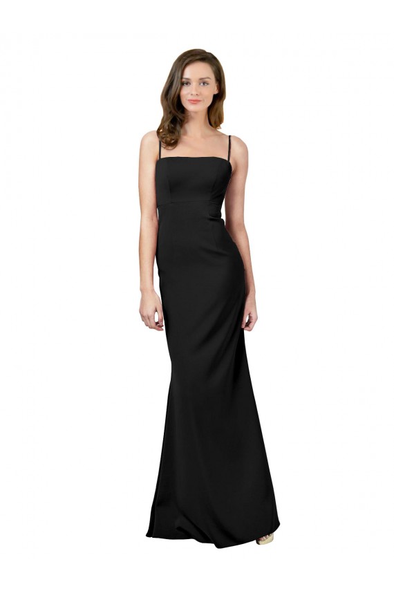 Fit and Flare Slim Formal Crepe Bridesmaid Dress / Prom Dress with Cutout Back Brisbane