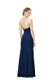 Strapless Fit and Flare Long Formal Crepe Bridesmaid Dress / Prom Dress with Knot and Slit Brisbane