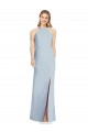 High Neck Backless Formal Crepe Trumpet Bridesmaid Dress Brisbane