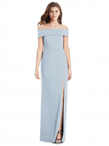 Cuffed Off the Shoulder Long Trumpet Bridesmaid Dress / Prom Dress Brisbane