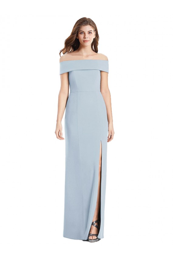 Cuffed Off the Shoulder Long Trumpet Bridesmaid Dress / Prom Dress Brisbane