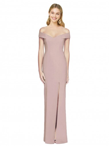 Off the Shoulder Criss Cross Back Trumpet Bridesmaid Dress / Prom Dress Brisbane