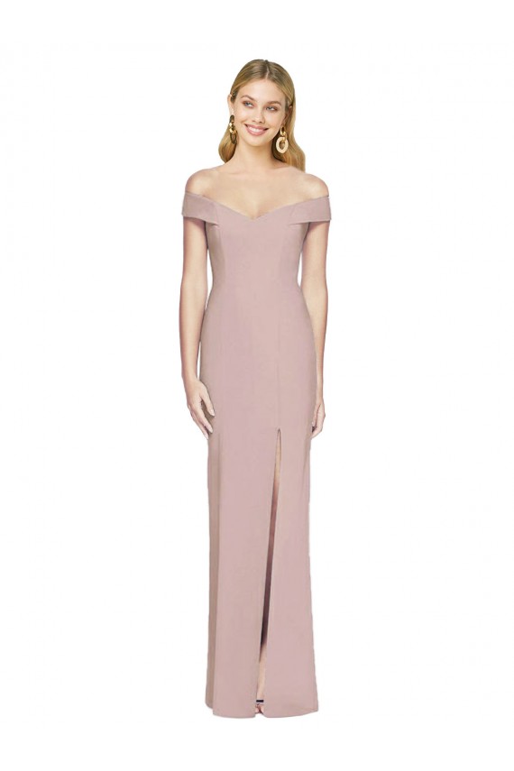 Off the Shoulder Criss Cross Back Trumpet Bridesmaid Dress / Prom Dress Brisbane