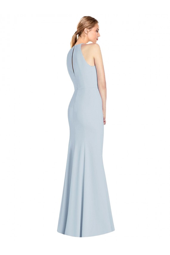 Full Length Sleeveless Halter Bridesmaid Dress / Prom Dress with Keyhole Back Brisbane