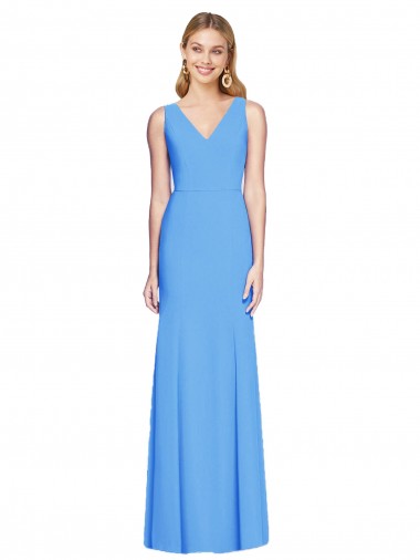 Flattering Trumpet Long Sleeveless Bridesmaid Dress / Prom Dress with Open Back Brisbane