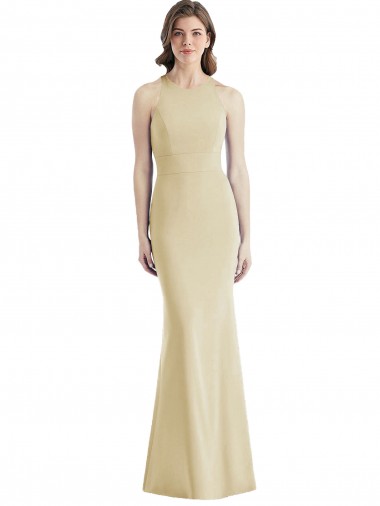 Criss Cross Twist Cutout Back Trumpet Bridesmaid Dress / Prom Dress Brisbane