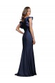 Sleeveless Crepe Bridesmaid Dress / Prom Dress with Cascading Ruffle and Keyhole Back Brisbane
