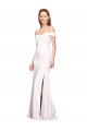 Criss Cross Off the Shoulder Formal Crepe Bridesmaid Dress / Prom Dress with Side Slit Brisbane