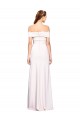 Criss Cross Off the Shoulder Formal Crepe Bridesmaid Dress / Prom Dress with Side Slit Brisbane