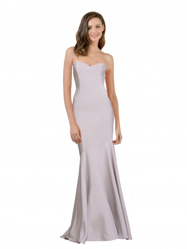 Crepe Mermaid Bridesmaid Dress / Prom Dress with Low Back Brisbane