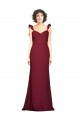 Crepe Slip Bridesmaid Dress / Prom Dress with Ruffled Straps Brisbane