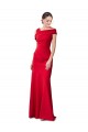 Sleeveless Ruched Formal Crepe Mermaid Bridesmaid Dress / Prom Dress with Off The Shoulder Detail Brisbane