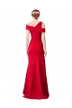 Sleeveless Ruched Formal Crepe Mermaid Bridesmaid Dress / Prom Dress with Off The Shoulder Detail Brisbane