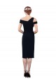 Draped Cross Shoulder Stretch Formal Crepe Cocktail Dress / Homecoming Dress Brisbane